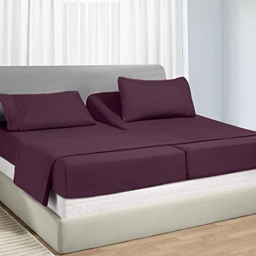 Split King Sheets for Adjustable Bed, Soft 100 Cotton Sheets, 400