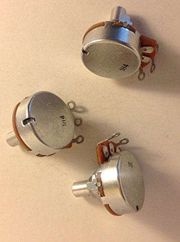 3x Alpha 250K Reverse Audio Potentiometer Solid Shaft US Spec Lefty Guitar Pot