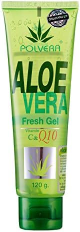 Best Skin Care Aloe Vera FRESH GEL Polvera Q10 Vitamin C 4.2 Fl.Oz. 120 G