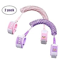 Safety Wrist Link for Toddlers,2 Pack 2.5M / 8.2 ft 360°Rotate Night Vision Anti Lost Wrist Link,Child Lock Wrist Band