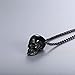 U7 Gothic Jewelry Ion Plating Black Wheat Rope Chain with Antique Skull Skeleton Pendant Necklace for Men Women, 22 Inch