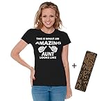Awkwardstyles Women's This Is What An Amazing Aunt Looks Like T-shirt + Bookmark