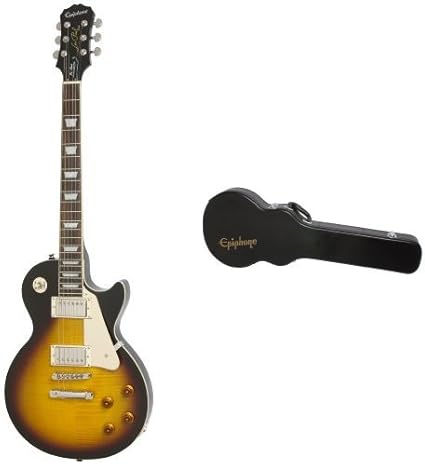 Epiphone Les Paul Standard Plus Top Pro Electric Guitar With Hard Case Bundle Vintage Sunburst Amazon Co Uk Musical Instruments