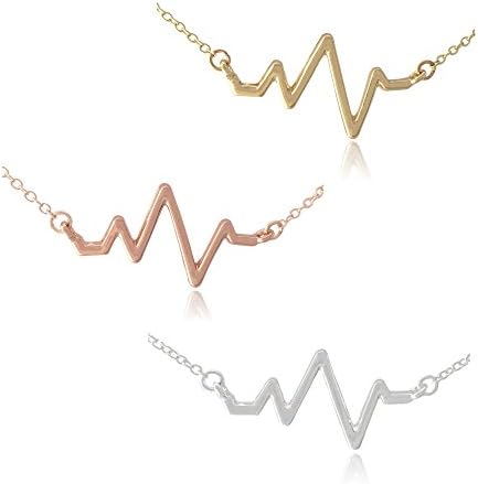 COS (TM) Heart Beat Pulse Plated Necklace (Set of 3)
