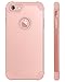 BENTOBEN iPhone 6S Case, iPhone 6 Case, 3 in 1 Hybrid Hard PC & Soft Silicone Heavy Duty Rugged Bumper Shockproof Anti Slip Full-Body Protective Case for iPhone 6/6S (4.7 inch), Rose Gold