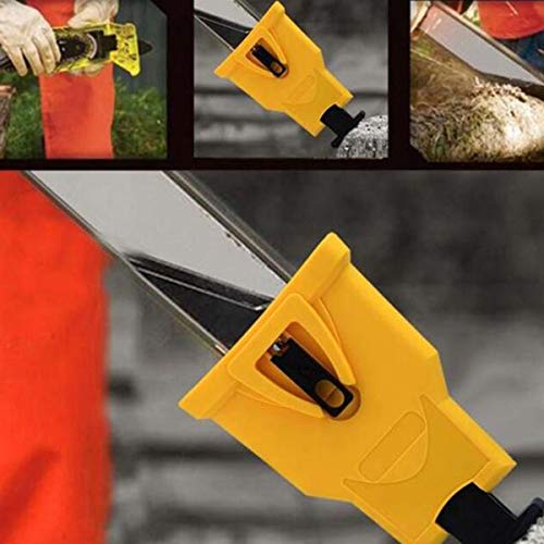 Aunifun Chainsaw Sharpener Bar-Mount Chainsaw Chain Sharpening Kit Chainsaw Teeth Sharpener Fast-Sharpening Stone for Saw Chain
