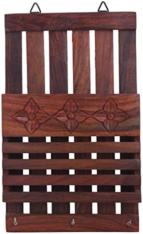 classic shoppe Wood Wall Hanging Key Holder (Brown)
