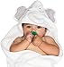 Baby Hooded Towel, Boys Girls Bamboo Elephant | Premium Hypoallergenic Ultra Thick & Soft with Animal Ears | Lasts Through Washes, Fast Dry, Extra Absorbent Toddler, Infant Baby Bath Towels with Hood