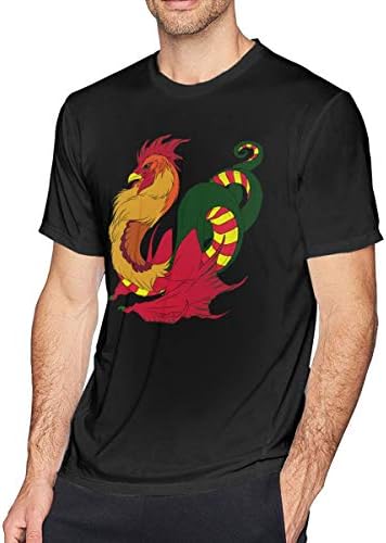 RugzT Kauai Wild Rooster Vintage Fit Mens with Short Sleeves Black