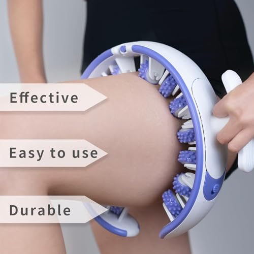 TERRIFI Cellulite Massager, Manual Circular Foam Roller, 360° Deep Tissue Massager for Legs, Thighs, Neck, Back, Detachable Fascia Muscle Roller Tool for Muscle Relaxation & Cellulite Relief
