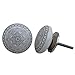 Artncraft Set of 12 Pieces Ceramic & Metal Grey Wheel Drawer Pulls and Knobs Handmade Designer Silver Finish