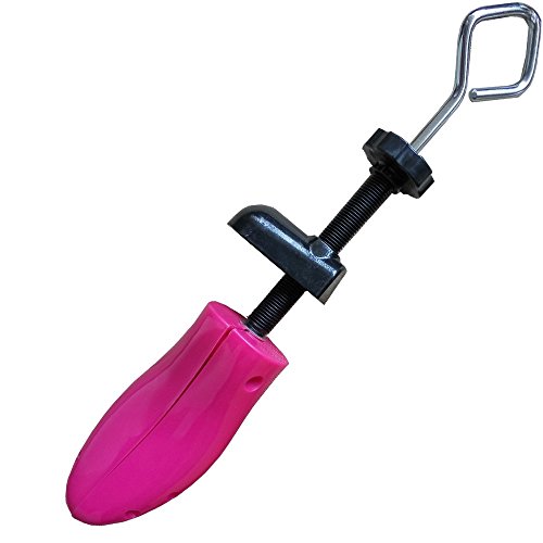 Xinlink Plastic Metal Ladies Flat Shoe Tree Professional 2-Way Adjustable Boot Stretcher Wide Width Length Expander Women Large USA Size 5-10 (EU 35-42) Rose Red