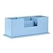 UnionBasic Desk Organizer, Desktop Caddy Leather Multi-compartment Pen Holder Office Stationer Organizer, Blue