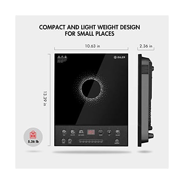 Electric Induction Cooktop, iSiLER 1800W Portable Induction Cooker