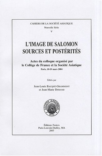 L' image de Salomon, sources et postérités