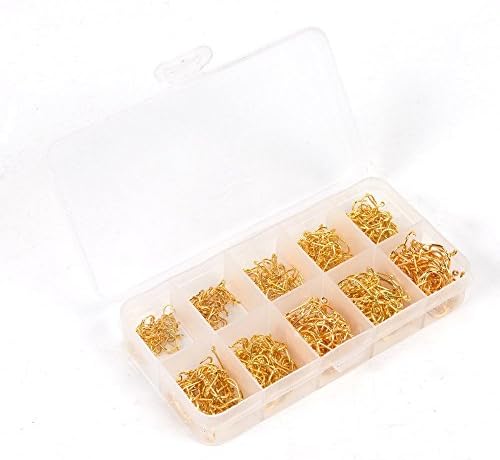 Fishing Accessory 600pcs Carbon Steel Fishing Jig Hooks with Hole Fish Fly Fishing Tackle Box 3# -12# 10 Sizes