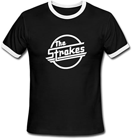Fielonrv The Strokes Short Sleeve Crew Neck Men's Simple Logo T Shirts
