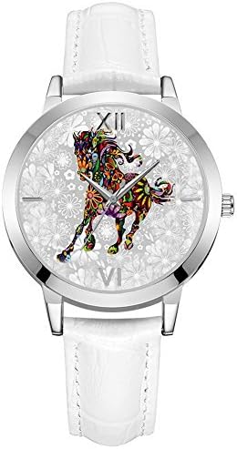 Wollways Women Horse Pattern Pu Band Analog Ladies Wrist Watches Girl Watches Female Watches