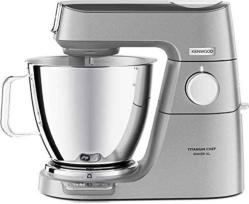 Kenwood Titanium Chef Baker XL Food Processor with Whisk, Dough Hook, Sticks and Bowl, 6.7 L, KVL85.424SI, Power 1500 W, Silver