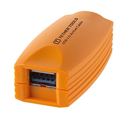 Tether Tools TetherPro 16' USB 2.0 Active Extension Cable, High-Visibility, Orange