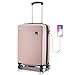 Villagio Hard Shell Luggage - Suitcase with USB Port - Tamper Proof Luggage With Anti-Theft Zipper - Durable Hard Shell Suitcase - 100% Polycarbonate Hard side Luggage - High-End Carryon Luggage