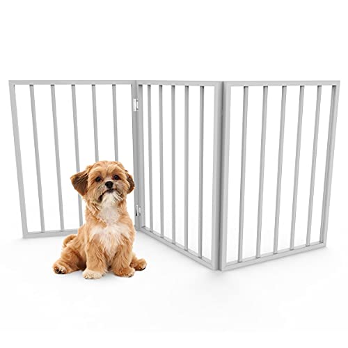PETMAKER Pet Gate – Dog Gate for Doorways, Stairs or House– Freestanding, Foldi…