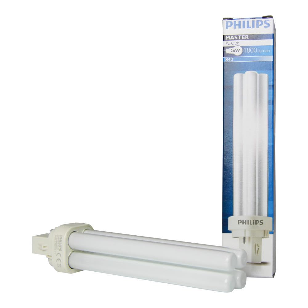 Philips Master PL-C 26W 840 Cool White G24d-3 (4000K) Compact Fluorescent Lamp 2 Pin