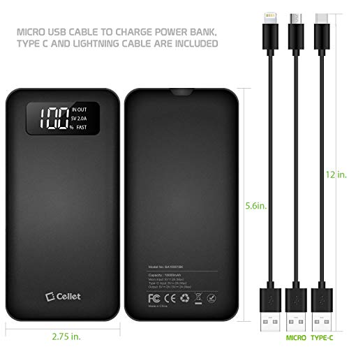 Portable-Slim-10000mAH-Power-Bank-Works-for-Samsung-Galaxy-S10-Plus-with-Digital-Display-Screen-Status-Update-and-3-Cables-Included