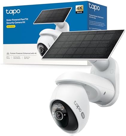 C660 KIT 4K 8MP Telecamera Pannello Solare, 360 ° Visuale, Visione Notturna a Colori Starlight, Batteria 10000mAh, Connettività WiFi 5G/2.4G, Rilevamento AI, IP66, Allarme Rapida e Antifurto