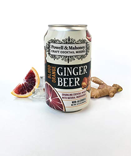 Powell & Mahoney Craft Cocktail Mixers Blood Orange Ginger Beer, 12 Ounce Cans (16 Pack) Sparkling Non Alcoholic Craft Cocktail Mixer w/Natural Ingredients Sweetened w/Cane Sugar and Ginger Juice - Thumbnail 2