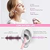 Wireless-Earbuds-Headphone-Bluetooth-50-in-Ear-Earphone-Touch-Control-with-Mic-RGB-Sweatproof-Noise-Canceling-USB-C-Quick-Charging-Case-Compatible-with-iPhoneAndroidPC-for-Sport-Work-RunningPink Sendowtek Wireless Earbuds Pink Bluetooth in Ear Headphone Touch Control with Mic RGB Sweatproof Noise Canceling…