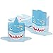 Juvale Shark Favor Boxes - 24-Pack Paper Treat Boxes with Die-Cut Shark Design, Sea Themed Party Favors Boxes, Goodie Gift Loot Boxes, Kids Birthday Party Supplies, 6 x 2.1 x 7.75 Inches