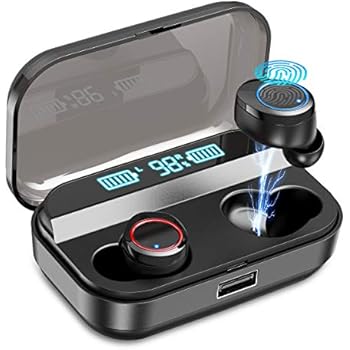 Wireless Earbuds,Kissral Bluetooth 5.0 Earbuds with 3000mAh Charging Case LED Battery Display 90H Playtime in-Ear Bluetooth Headset IPX7 Waterproof True Wireless Earbuds for Work Sports