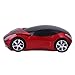 Wireless Mouse Sports Car Shaped Optical Ergonomic Computer Mouse with Adjustable DPI Scroll Wheel and USB Receiver (California Red)