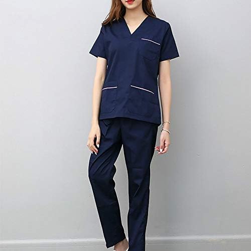 OPPP Medical coat Women's Hospital Medical Scrub Set Dental Clinic Beauty Salon Nurse Uniform Short Sleeve Surgery Clothes Breathable