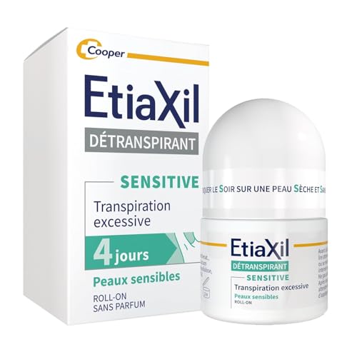 ETIAXIL - Antitranspirante, para transpiracion excesiva - Axilas - Piel sensible, Líquido, Sin Fragancia - 15 ml
