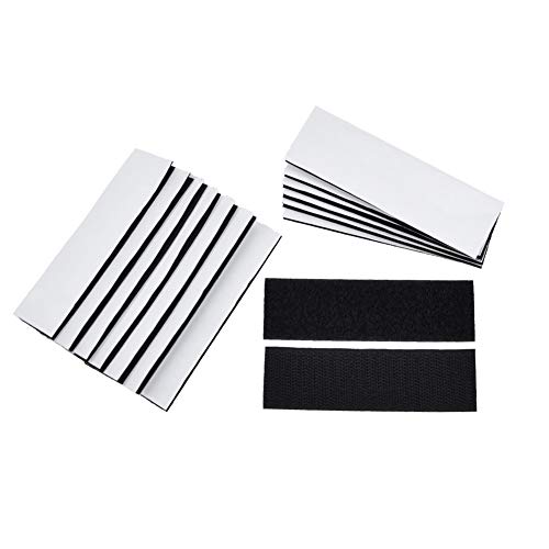 Self Adhesive Hook and Loop, 14PCS Sticky Back Tape Double Sided Strong Fastener Heavy Duty Interlocking Mounting Tape for Home Office Use(1.2x4inch)  - Thumbnail 7