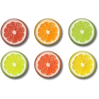Cute Locker Magnets For Teens - Fruit Slices - Fun School Supplies - Whiteboard Office or Fridge - Gift Set