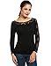 ANGVNS Bodycode Long Sleeve O Crew Neck Lace Blouse for Prom Evening Party