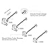 ORAZIO 4Pcs 20G Stainless Steel Nose Rings Studs Piercing Ear Body Piercing 1.5mm 2mm 2.5mm 3mm