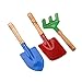 NUOLUX Outdoor Garden Tools Set Rake Shovel Kids Beach Sandbox Toy 3pcs