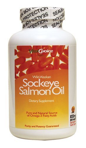 Vital Choice Wild Alaskan Sockeye Salmon Oil + Organic Lemon Oil 1,000 mg 180 Sgels