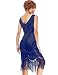 xs-xxl Women's Roaring 20s V-Neck Gatsby Dresses- Vintage Inpired Sequin beaded Flapper Dresses(XXL,blue) primary