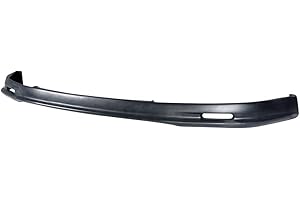 IKON MOTORSPORTS, Front Bumper Lip Compatible with 1992-1995 Honda Civic Hatchback & Coupe 2-Door, Unpainted Black Mugen Mug Style PP Front Lip Spoiler Splitter, 1993 1994
