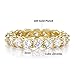 GEMSME 18K Yellow Gold Filled Cubic Zirconia Eternity Band Ring for Women