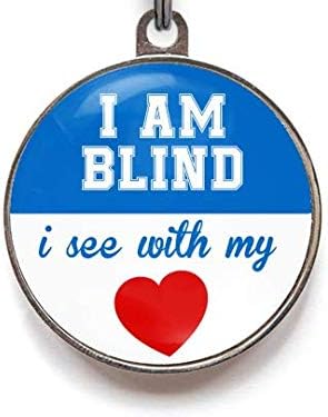 Wag A Tude Hundemarke Mit Aufschrift I Am Blind I See With My