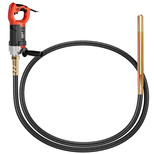 Anbull Electric Concrete Vibrator 4 m, 1800 W Vibrating Needle For Concrete, 5500 rpm, 0.9 mm Amplitude, Concrete Vibrator