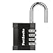 FortLocks Padlock - 4 Digit Combination Lock for Gym Outdoor & School Locker, Fence, Case & Shed – Heavy Duty Resettable Set Your Own Combo – Waterproof & Weatherproof (2 Pack - Black)