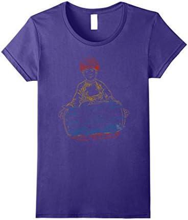 Womens Dholak Music player TShirt Tee Shirt T-Shirt Large Purple