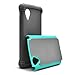 Nexus 5 Case, MagicMobile [Dual Armor Series] Hybrid Impact Resistant Google Nexus 5 Shockproof Tough Case Rugged Hard Plastic + Rubber Silicone Skin Protective Case for LG Nexus 5 - Gray / Turquoise